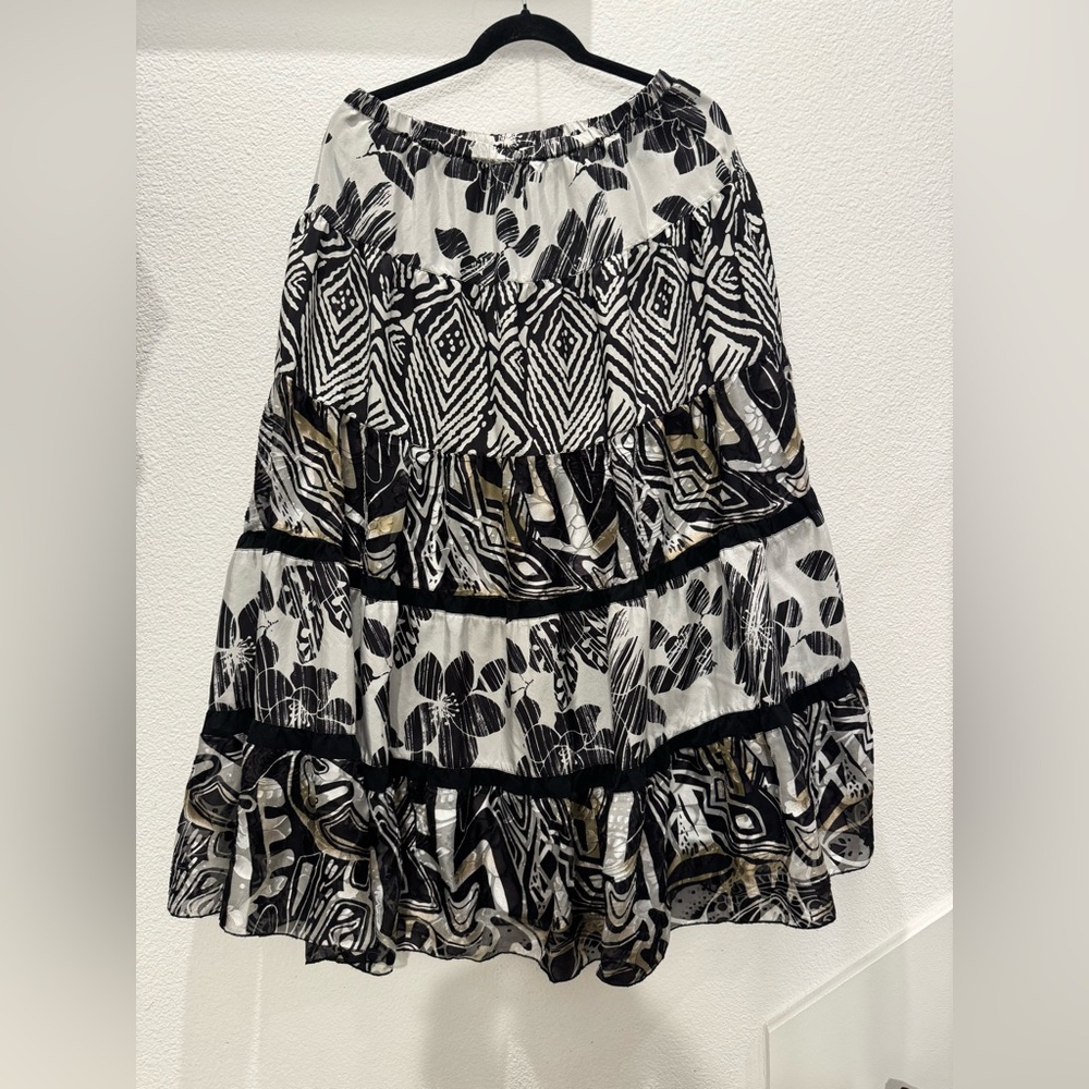 Chicos Silk Skirt